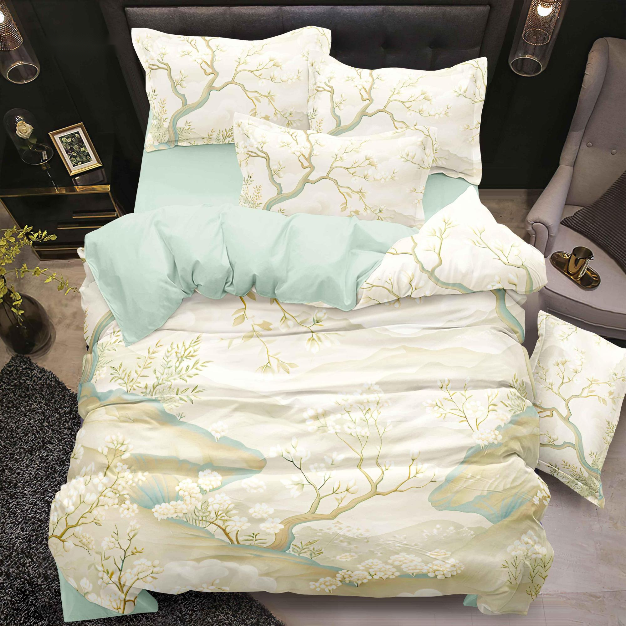 Digital tryckt lakan Set Flower Soft Stylish