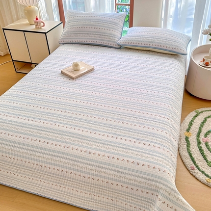 Ren bomulls quiltad sängklockning mjuk mysig elegans
